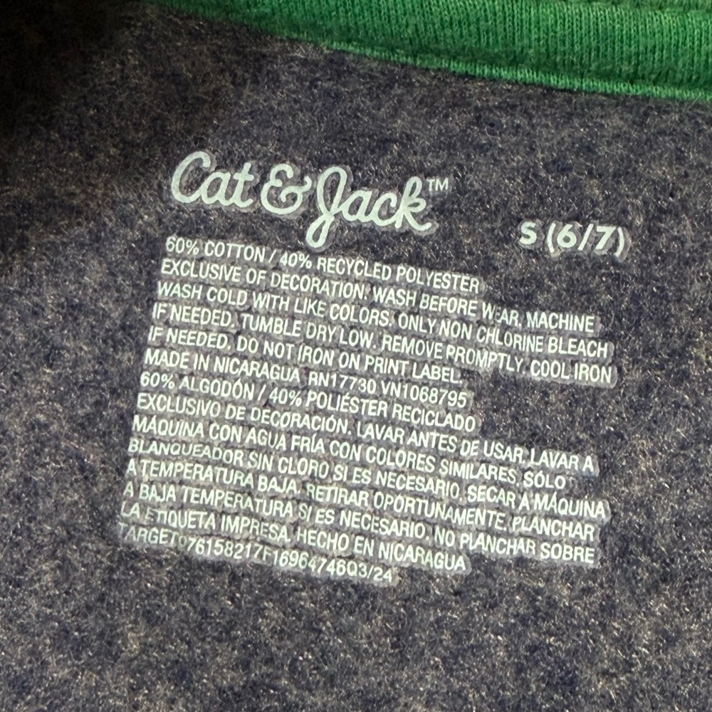 Cat & Jack Colorblock Pullover Hoodie Sweatshirt - Boys Size Small (6/7) - Picture 14 of 14